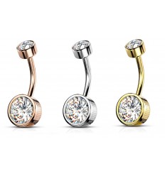 Navlepiercing med Cylinder Kugle