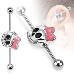 Industrial Piercing med Pige Skelet - Industrial piercing - Kirurgisk stål 316L. - Smykke type | Piercingfabrikken.dk