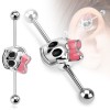 Industriell piercing med jenteskjelett