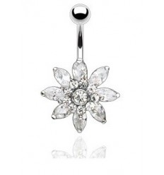 Navlepiercing med blomst