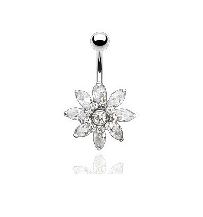 Navlepiercing med blomst