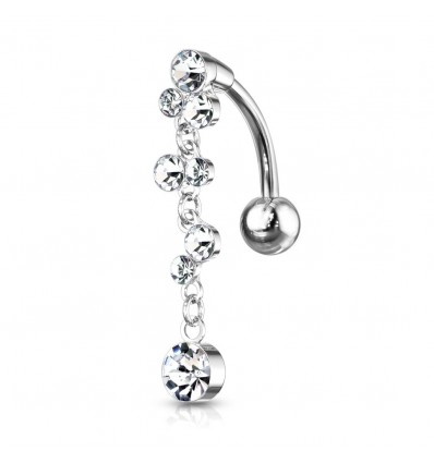 Omvendt navlepiercing med cascading anheng
