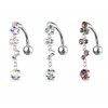 Omvendt navlepiercing med cascading anheng