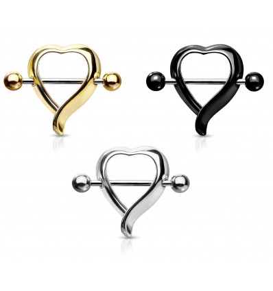 Brystpiercing med hjerte