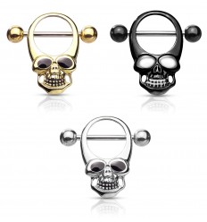 Brystpiercing med Skull