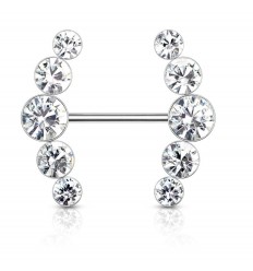 Brystpiercing med 5 steiner