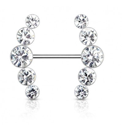 Brystpiercing med 5 steiner