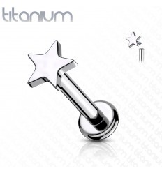 Titanium Labret med Stjerne