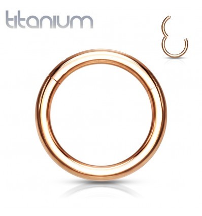 Titanium Ring med Clicker i Rosegold