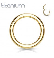 Titanium Ring med Clicker i Guld Farve