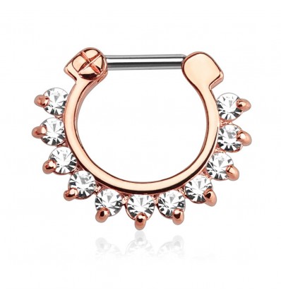 Piercing ring med steinkant