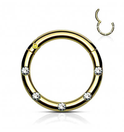 Clicker Ring med Små Sten