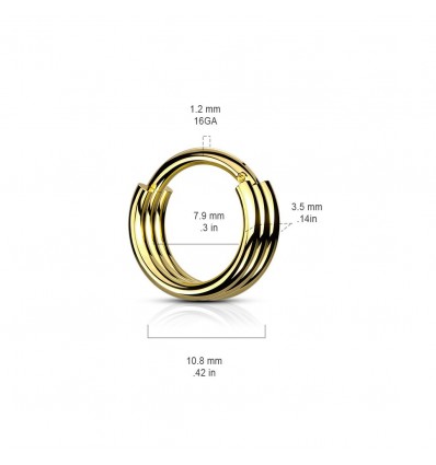 Clicker Ring med Triple Kant