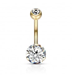 Navlepiercing med stor stein
