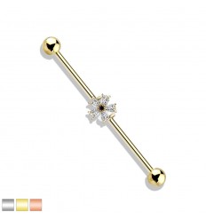 Industriell piercing med blomst
