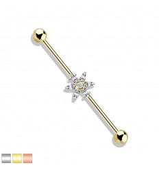 Industriell piercing med stjerneblomst