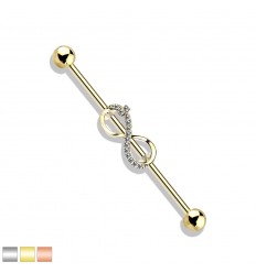 Industriell piercing med uendelig symbol