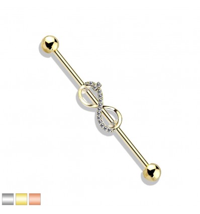 Industriell piercing med uendelig symbol