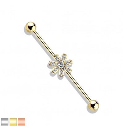 Industriell piercing med diamantblomst