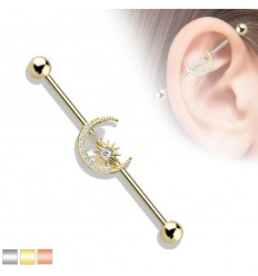 Industriell piercing med Crescent og Star