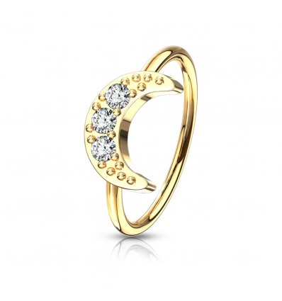 Piercing ring med halvmåne