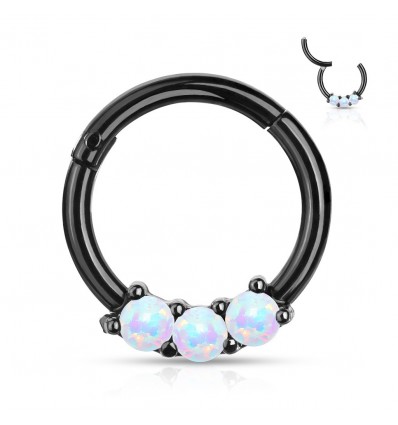 Clicker Ring med 3 Opalite Sten