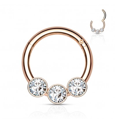 Clicker Ring med 3 Sten