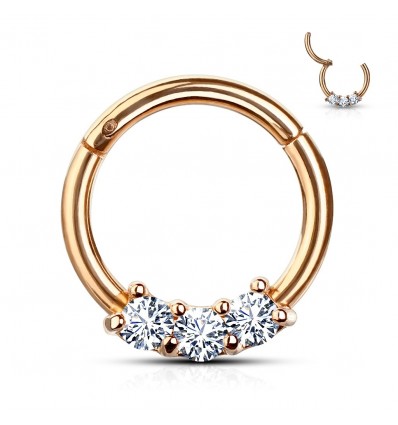 Clicker Ring med 3 Sten