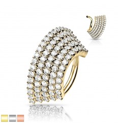 Piercing Ring med Bred Stenkant