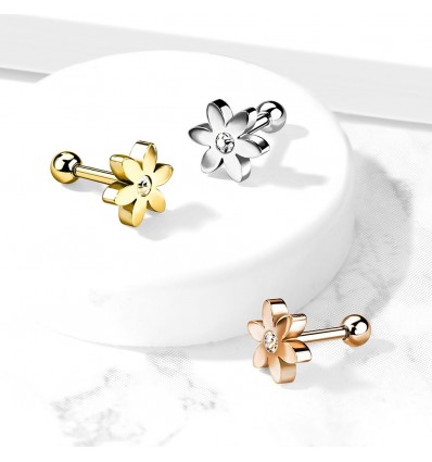 Piercingpinne med blomst