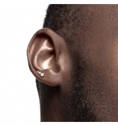 Labret i Titanium med 3 Sten