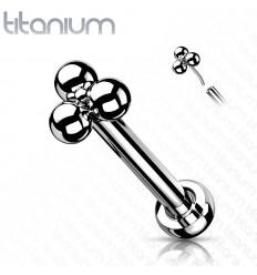 Labret i titan med 3 kuler