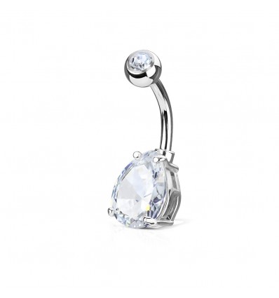 Navlepiercing med Large Drop Stone