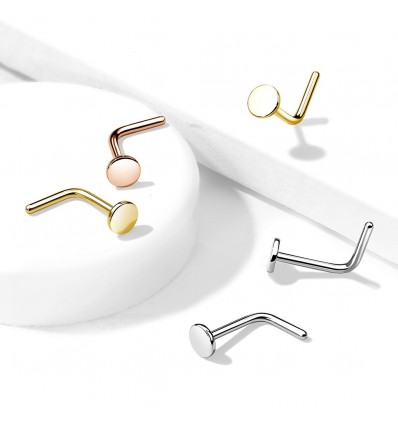 Nesepiercing med Flat Disc