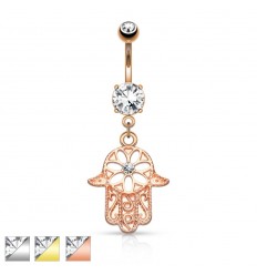 Navlepiercing med Hamsa Håndanheng
