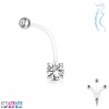 Graviditets-navlepiercing med stein