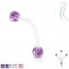 Navlepiercing for graviditet med glitterkuler