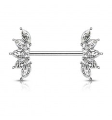 Brystpiercing med Blomster Kant