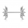 Brystpiercing med blomsterkant