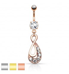 Navlepiercing med Infinity Drop Pendant