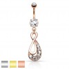 Navlepiercing med Infinity Drop Pendant