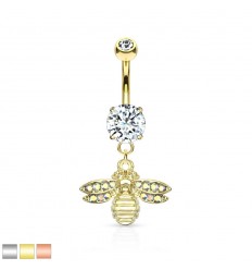 Navlepiercing med Bee-anheng