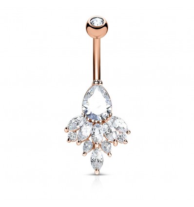 Navlepiercing med Flower Drop