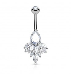 Navlepiercing med Flower Drop