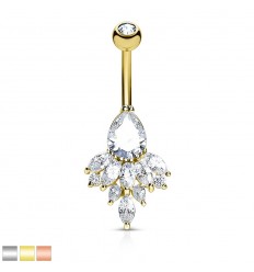 Navlepiercing med Flower Drop