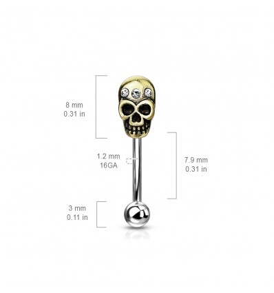 Buet Stav med Skull