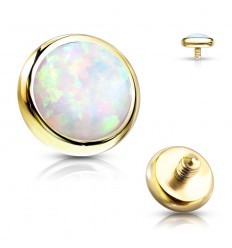 Guldbelagt Dermal med Opalite