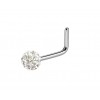 Nesepiercing med krystallkule