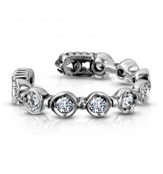 Fake Piercing Ring med 9 steiner