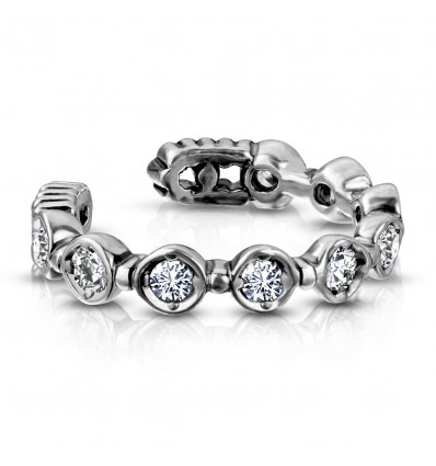 Fake Piercing Ring med 9 steiner